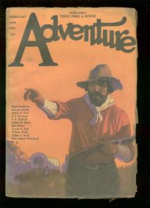 ADVENTURE PULP-FEB 20 1923--JAMES C McKELL--H PENDEXTER-very good VG