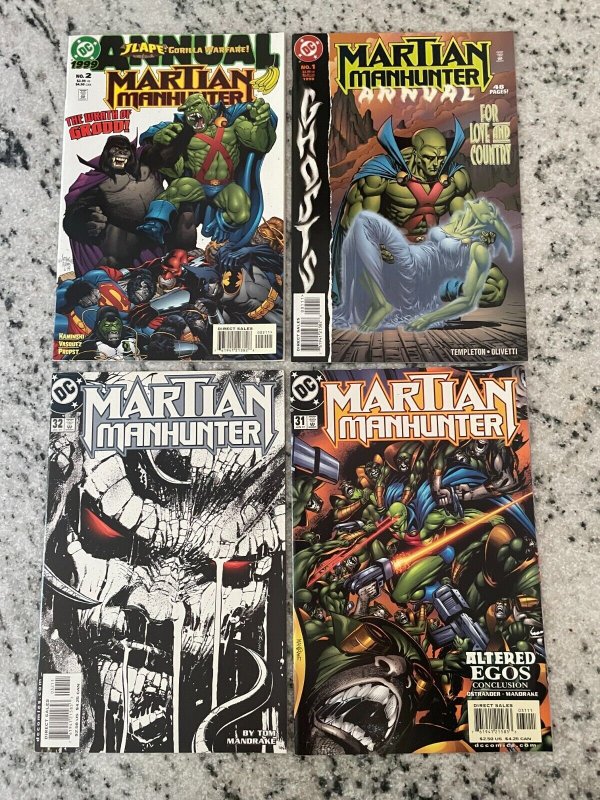 4 Martian Manhunter DC Comic Books # 31 32 + Annual # 1 2 Batman Flash 60 CH23