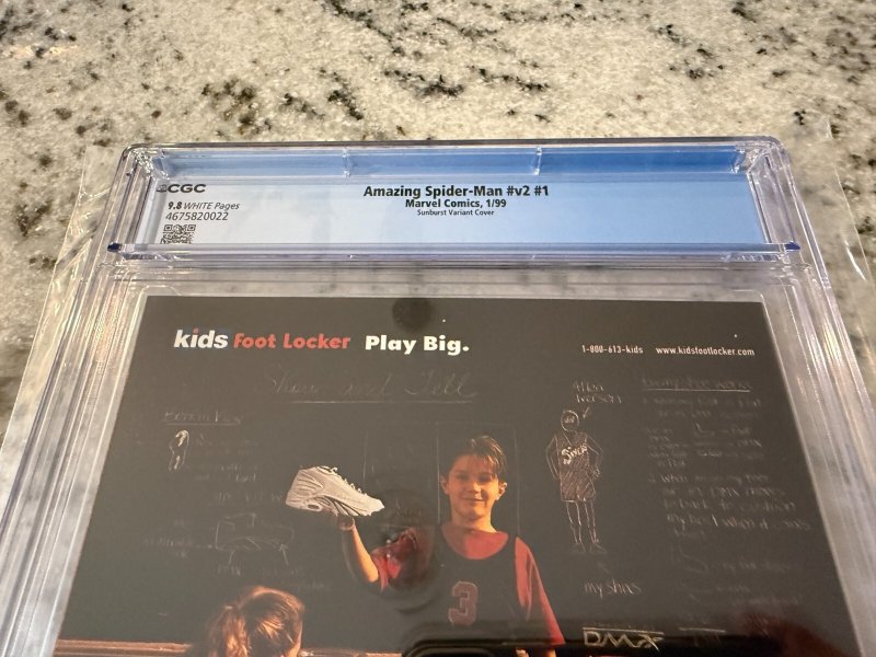 Amazing Spider-Man # 1 CGC Graded 9.8 Marvel Comic Book 1999 Variant JH22