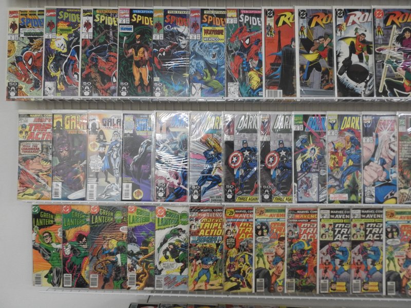 Huge Lot 140+ Comics W/ Spiderman, ROM, Darkhawk, Robin+ Avg Fine Condition!!