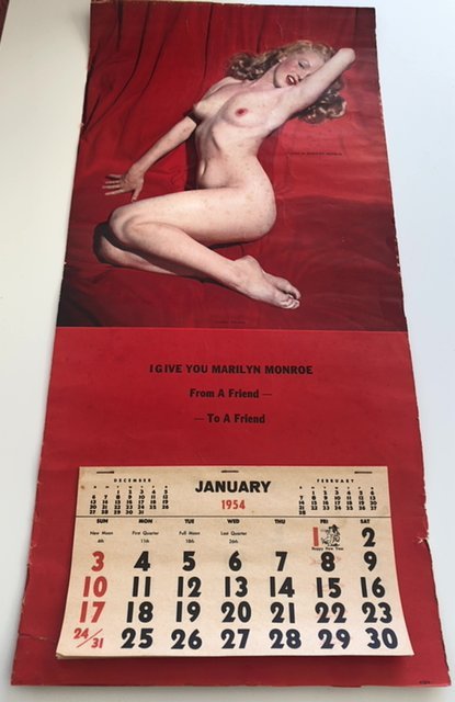 1954 ORIGINAL Marilyn M.”GOLDEN DREAMS”calendar,C all my vintage items