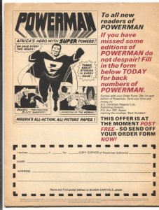 Powerman #11 1975- Rare Nigerian Comic - Jango The Black Sheriff
