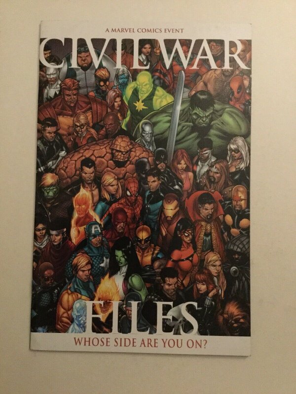 Civil War Files Vf/nm Very Fine/near Mint 9.0 Marvel