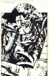 Shadows & Light Black Panther Pin-Up - 1998 Signed art by Fred Haynes