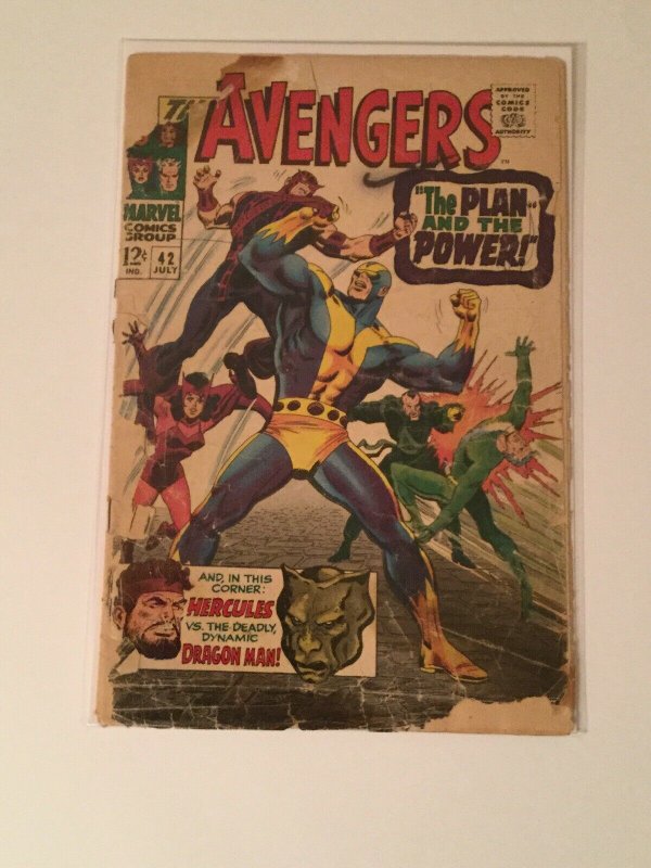 Avengers 42 Coverless No Back Cover Marvel Comics