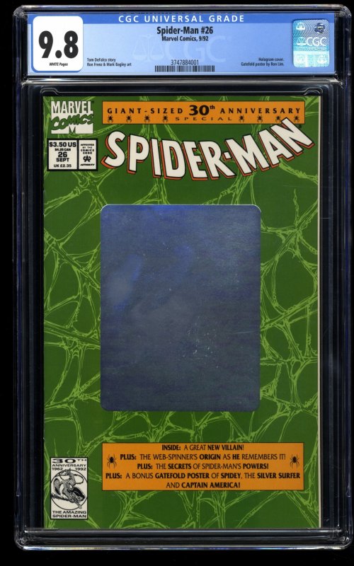 Spider-Man (1990) #26 CGC NM/M 9.8 White Pages