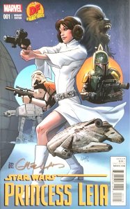 Star Wars Princess Leia #1 (2015) Dynamic Forces Variant SIGNED IN GOLD W/COA NM