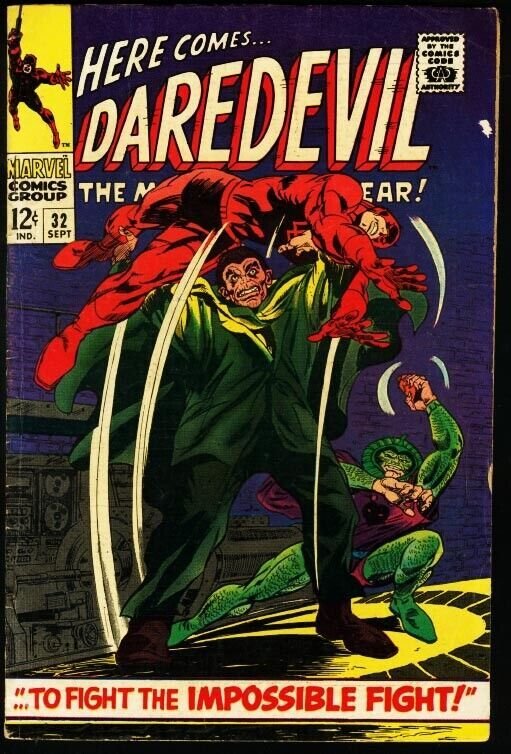 DAREDEVIL #32-MARVEL-GENE COLAN ART VG/FN