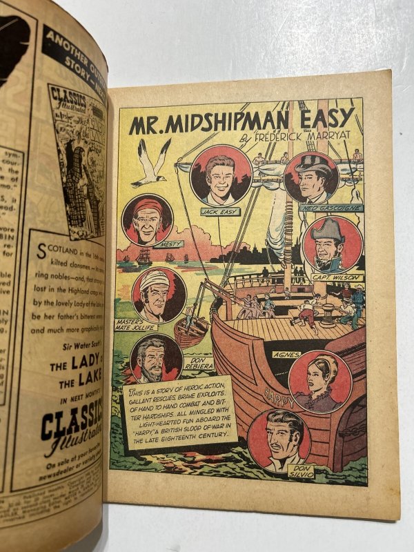 Classics Illustrated #74 Mr. Midshipman Easy HRN 75 VG/F 5.0 First Edition