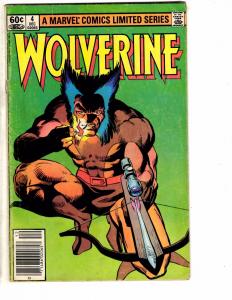 Wolverine # 4 VG Marvel Comic Book X-Men Limited Series Frank Miller Series J198