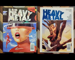 HEAVY METAL Vol.6 #9 & 10 (1982) Sharp Set Of 2 FANTASY ART Legendary Creators