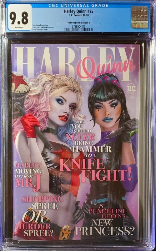  HARLEY QUINN #75 NATALI SANDERS TRADE DRESS VARIANT PUNCHLINE NM