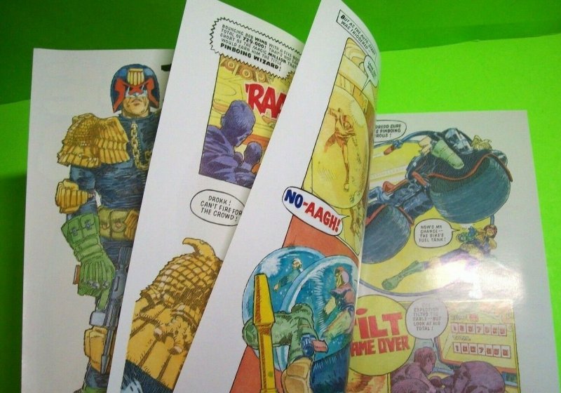 Judge Dredd Pinball FLYER Comic Book Edition Original 1993 Multi Page Super Hero 