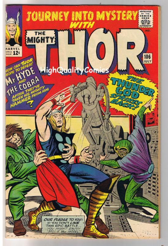 JOURNEY into MYSTERY aka THOR 106, VF+, Thunder God,1952, more in store