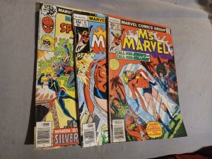 Ms Marvel 12 14 And Team Up 77 Bronze Age Comics Lot 1st Appearance Steeplejack