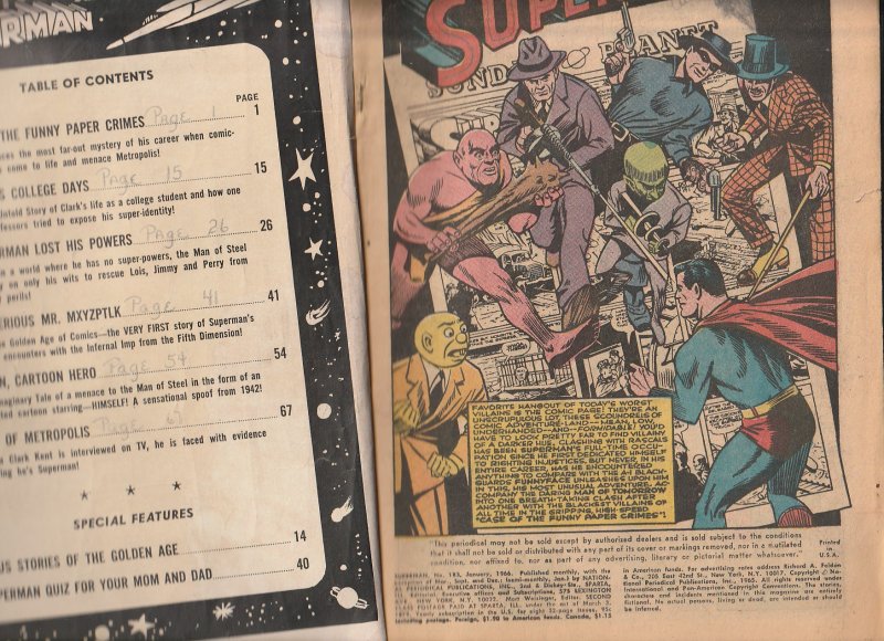 Superman(vol. 1)# 183 The Original 80 pg Giant