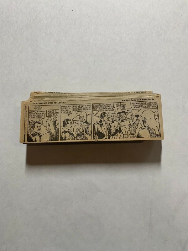 Mandrake The Magician Newspaper Black And White Dailies 1953 Incomplete Year