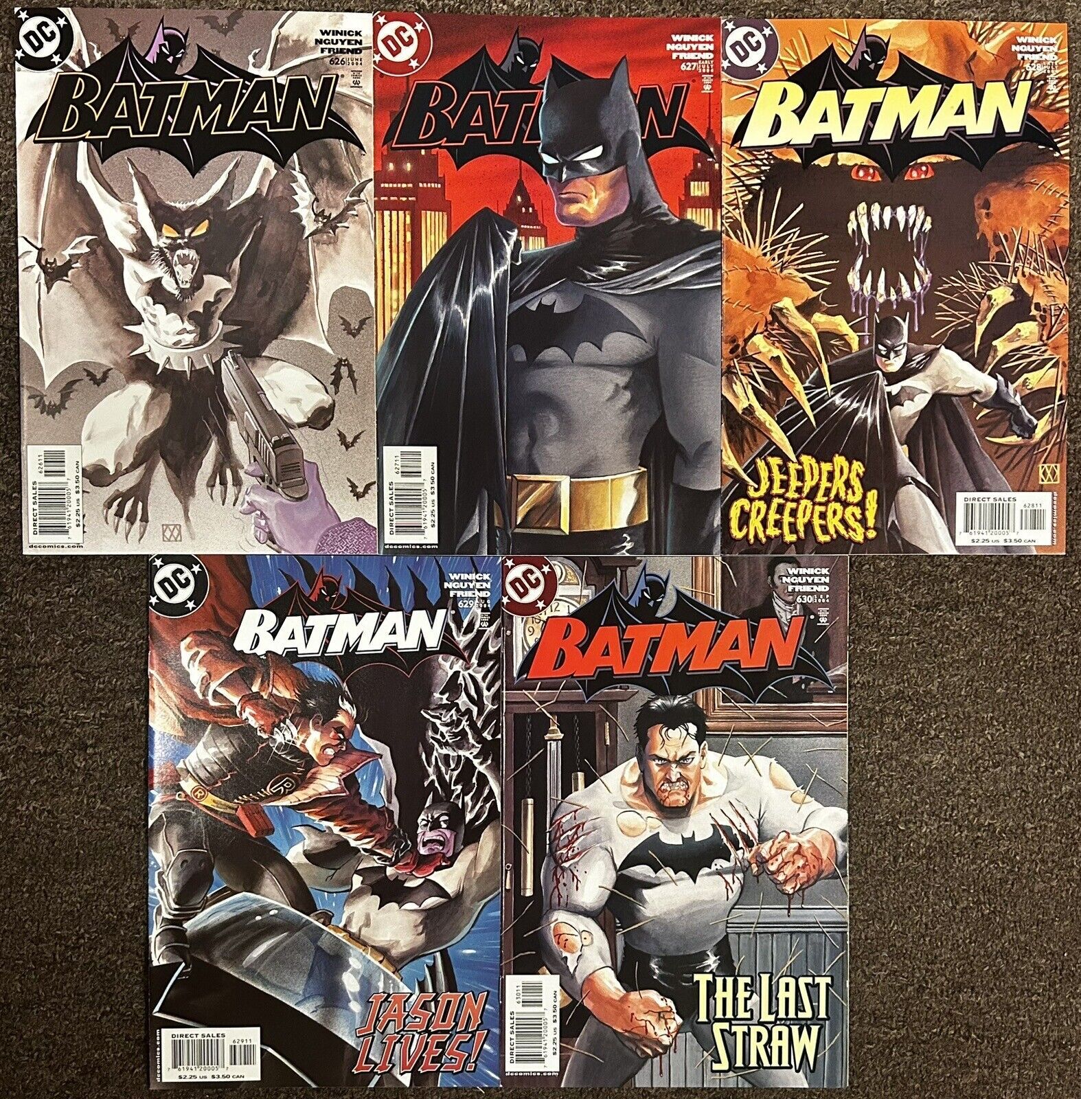 Batman #626 627 628 629 630 Judd Winick Lot Nm As The Crow Flies