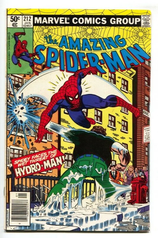 AMAZING SPIDER-MAN #212 First HYDRO MAN 1981 MARVEL - fn+