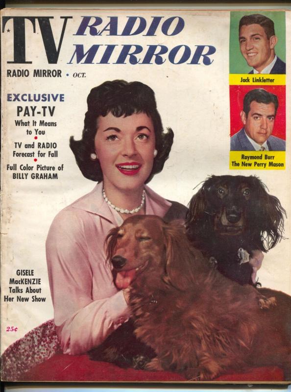 TV Radio Mirror-Gisele MacKenzie-Jack Linkletter-Raymond Burr-Oct-1957