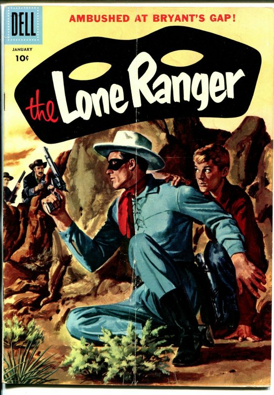 Lone Ranger #103 1957-Dell-painted cover-Ambush At Bryant's Gap-VG