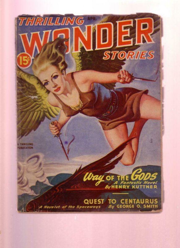 THRILLING WONDER STORIES-APR 1947-LEINSTER-KUTTNER-PULP VG