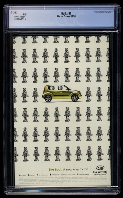 Hulk #16 CGC NM/M 9.8 White Pages 1st Red She-Hulk!