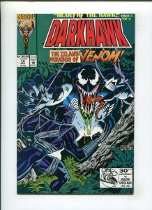 DARKHAWK #14 (9.2)  ISLAND PARADISE OF VENOM 1992