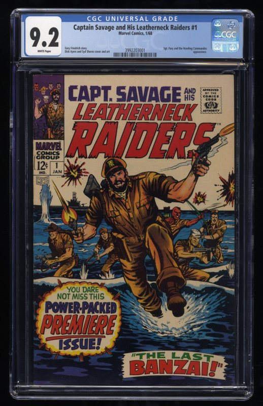 Capt. Savage and His Leatherneck Raiders (1968) #1 CGC NM- 9.2 White Pages