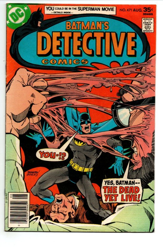 Detective Comics #471 newsstand - Batman - 1st SA Hugo Strange - 1977 - VG/FN 