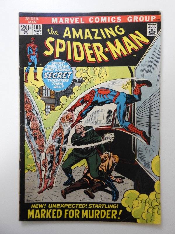 The Amazing Spider-Man #108 (1972) VG Condition! 1/2 in tear back cover