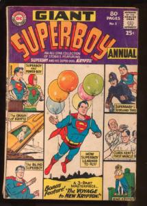 Superboy (1949 series) Annual #1, VG+ (Actual scan)