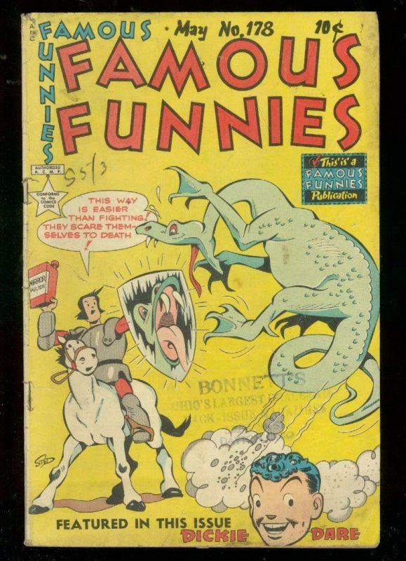 FAMOUS FUNNIES #178 1949-BUCK ROGERS-SCORCHY SMITH-DARE VG