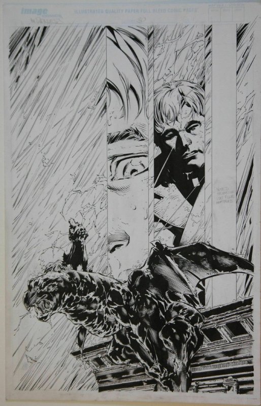 CLARENCE JONES / VICTOR LLAMAS original art, DARKNESS #30 pg 4, 11x17, 1996