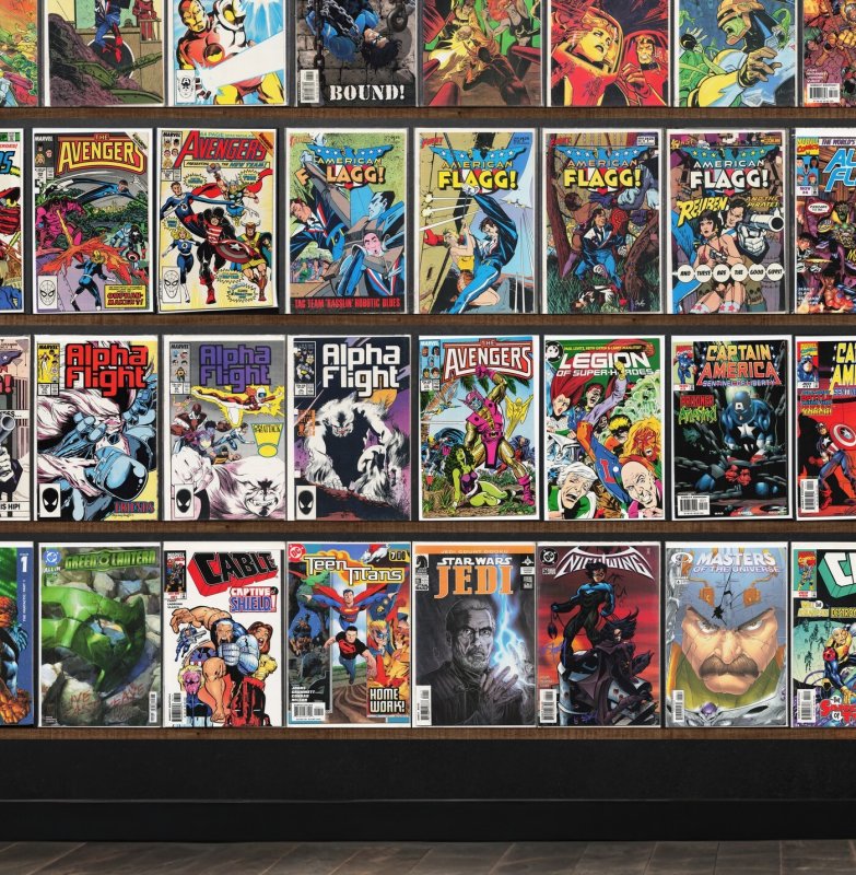 Huge Lot 150+ Comics with The Avengers, Cable, Alpha Flight & More!