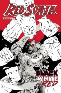 RED SONJA BLACK WHITE RED 6 CVR C LAU