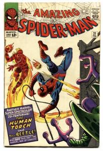 Amazing Spider-Man #21 comic book 1965 2nd Beetle appearance - Ditko FN