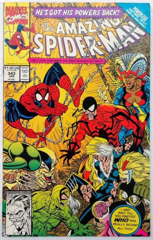 The Amazing Spider-Man #343 (VF/NM)(1991)