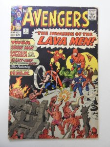 The Avengers #5 (1964) VG+ Condition 1/2 in spine split