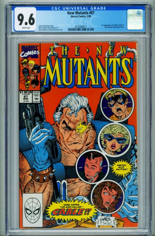 NEW MUTANTS #87 CGC 9.6 1st CABLE comic book 1990 4253098011