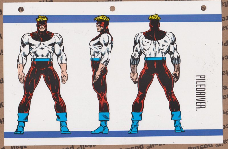 Official Handbook of the Marvel Universe Sheet- Piledriver