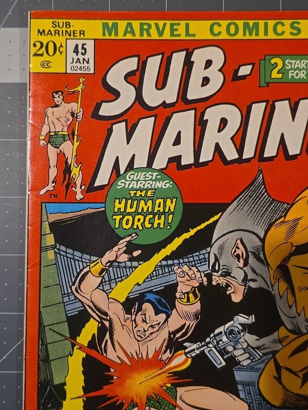 Sub-Mariner #45 (Jan-1972) Namor vs. Tiger Shark, Guest Starring The Human Torch