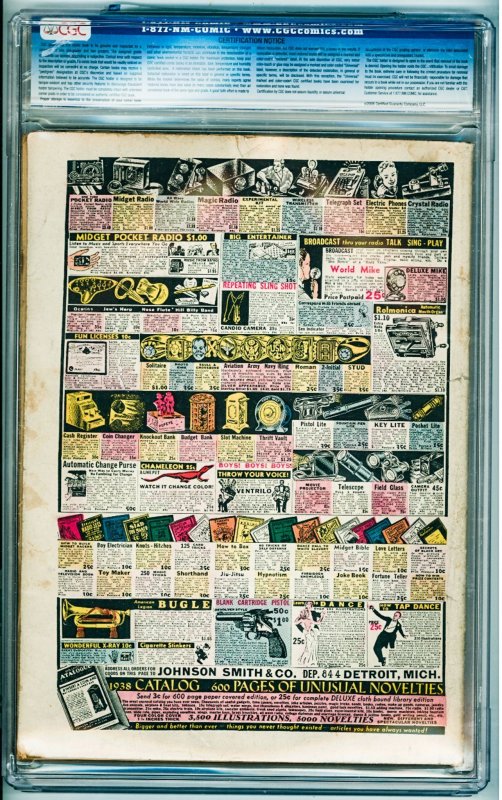 Comics on Parade #1 (1938) CGC 1.5 see desc front of slab detached from back