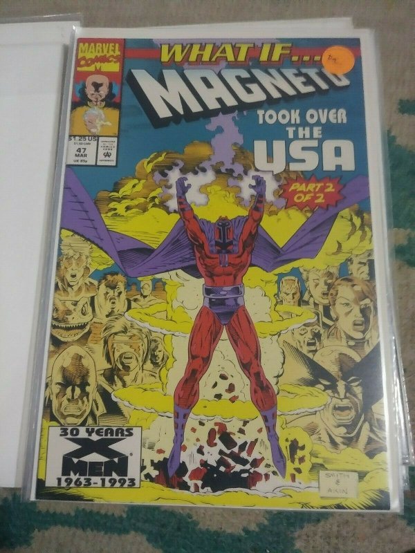 What If. ? # 47 1993  Marvel MAGNETO TOOK OVER THE USA  PT 2 X-MEN DEAD