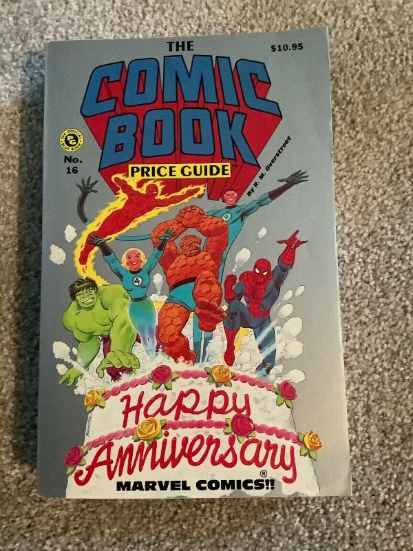 1986 OVERSTREET COMIC BOOK PRICE GUIDE #16 Softcover Marvel Anniversary cover