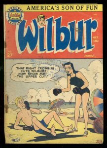 WILBUR COMICS #27 1949-ARCHIE-KATY KEENE-BOXING-SWIM SU G/VG