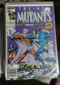 NEW MUTANTS  # 75   1989 MAGNETO VS BLACK KING  selene hellfire club warlock 