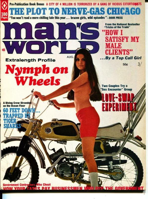 Man's World-8/1970-Pussycat-Motorcycle-Nymphs-Adventure 