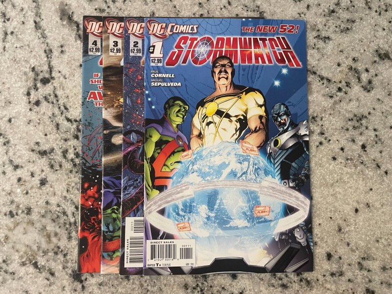 4 Stormwatch DC Comic Books # 1 2 3 4 Superman Batman Flash Atom 39 J854
