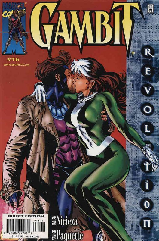 Gambit (Marvel vol. 3) #16 VF/NM ; Marvel | Rogue Kiss Cover Revolution